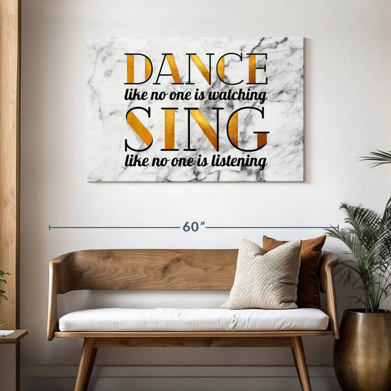 Tergel Dance And Sing Quotes, H 30 po x l 45 po