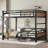 Full Over Full Metal Bunk Bed With Separable Design And Raised Security Fence For Versatile Use And Safety-105491198-105491196