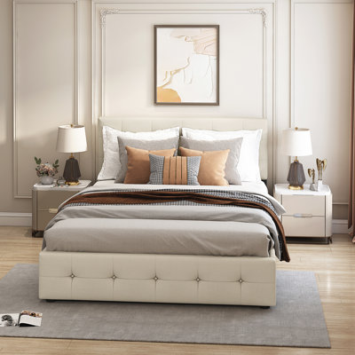 Grand lit plateforme avec rangement Beneduce