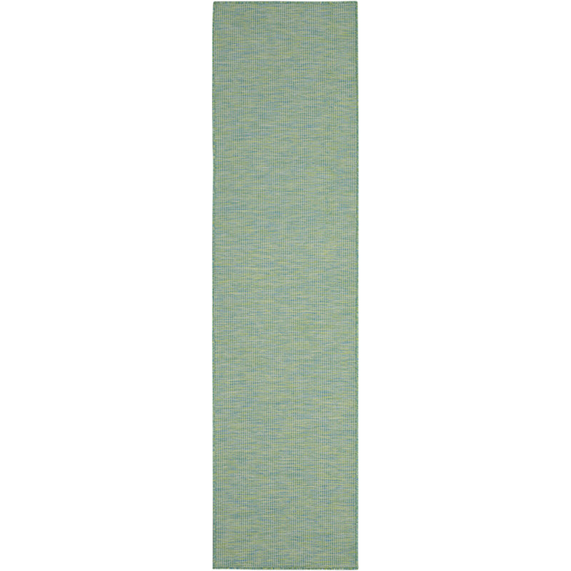 Tapis terre cuite intérieur / extérieur Lillehammer, Tapis de couloir 2 pi 2 po x 8 pi, Vert