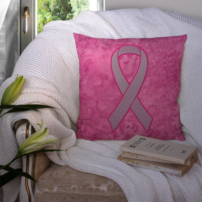 Housse de coussin d'extérieur carré Ribbon for Breast Cancer