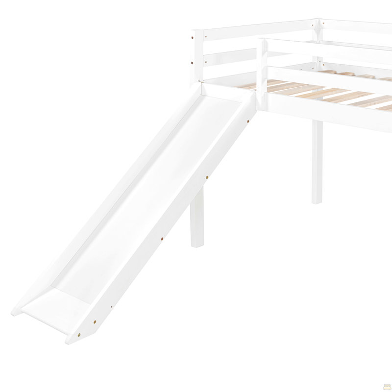 Lit mezzanine avec glissade, lit simple