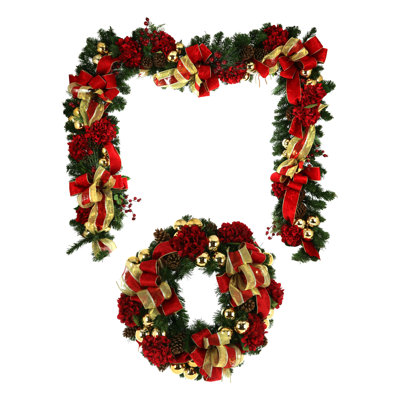 Tisa Handcrafted Faux Feather 26'' Wreath