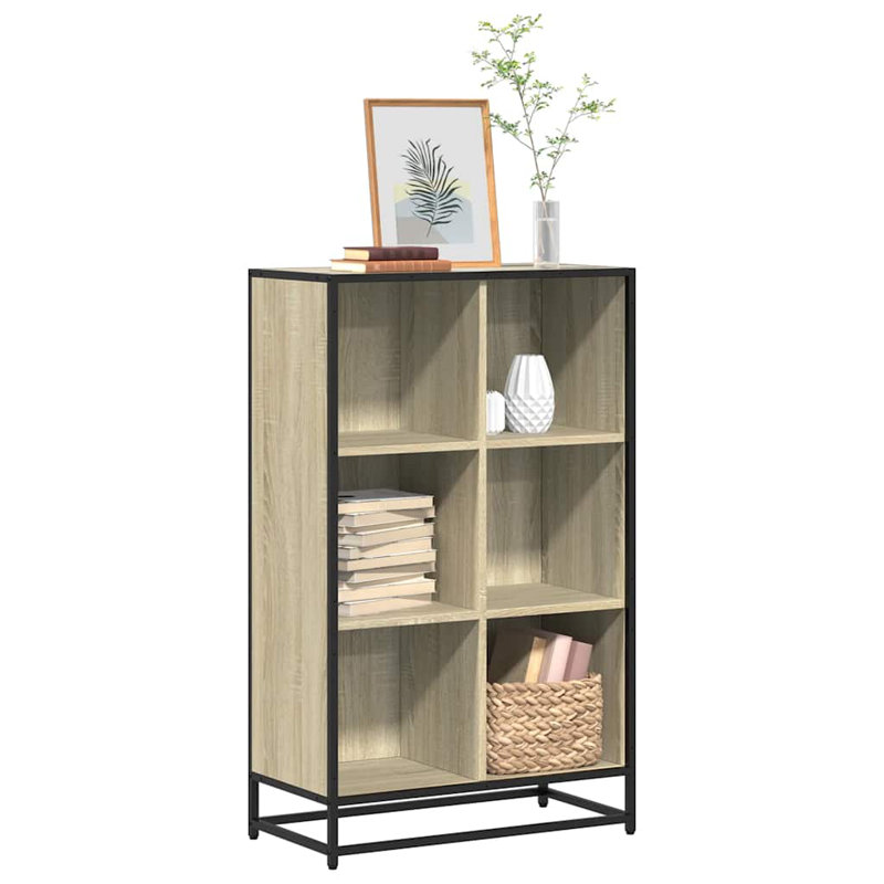Alvon 107.5cm H Bookcase, Sonoma Oak, (6 Shelves) 107.5cmH x 65.5cmW x 33cmD