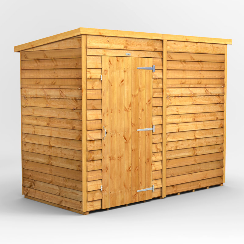 Powersheds Timber Overlap Windowless Pent Garden Shed