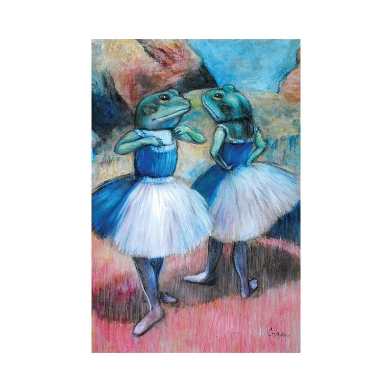 Frogs by Melinda Copper - Wrapped Canvas Gallery-Wrapped Canvas Giclée, 30.48cm H x 20.32cm W x 1.905cm D