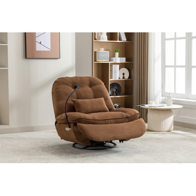 Power Recliner Swivel Glider USB Charger With Bluetooth Music Player Different Function Sleep Working Game And Leisure Model Grey