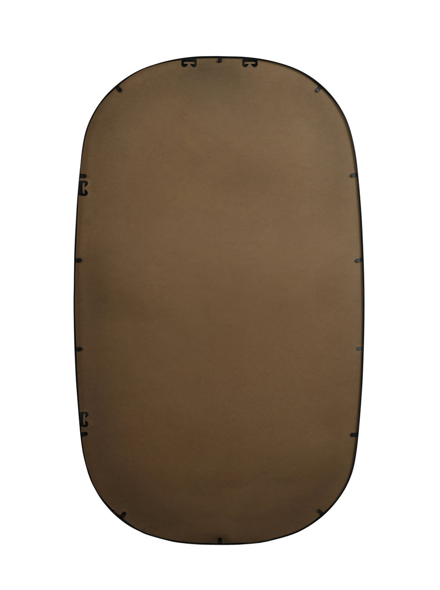 Bertin Metal Oval Wall Mirror, Black, 60"  x 36" 