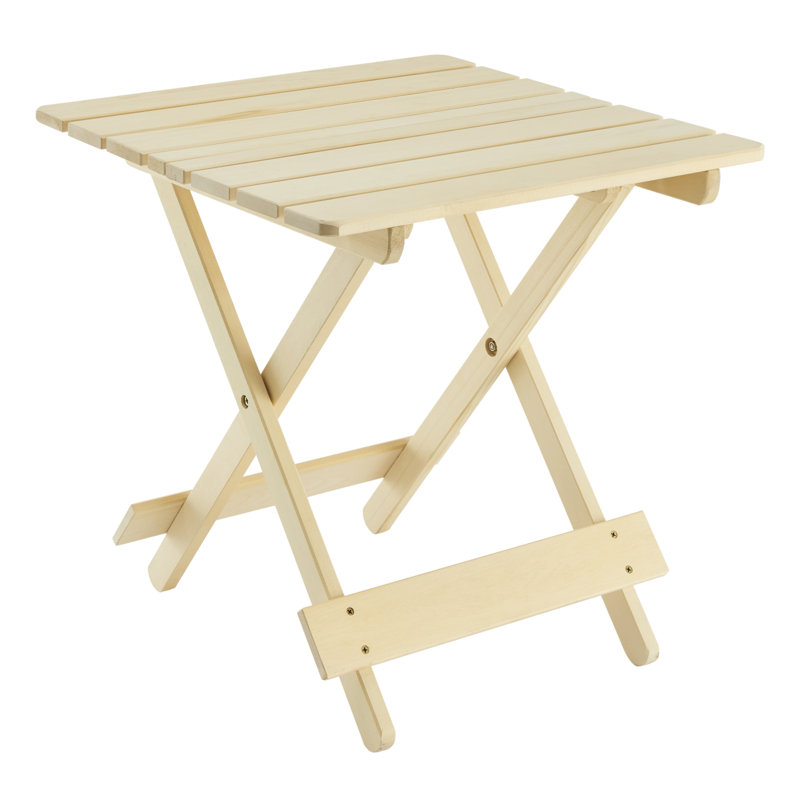 Foldable Outdoor Picnic Table, Natural Wood