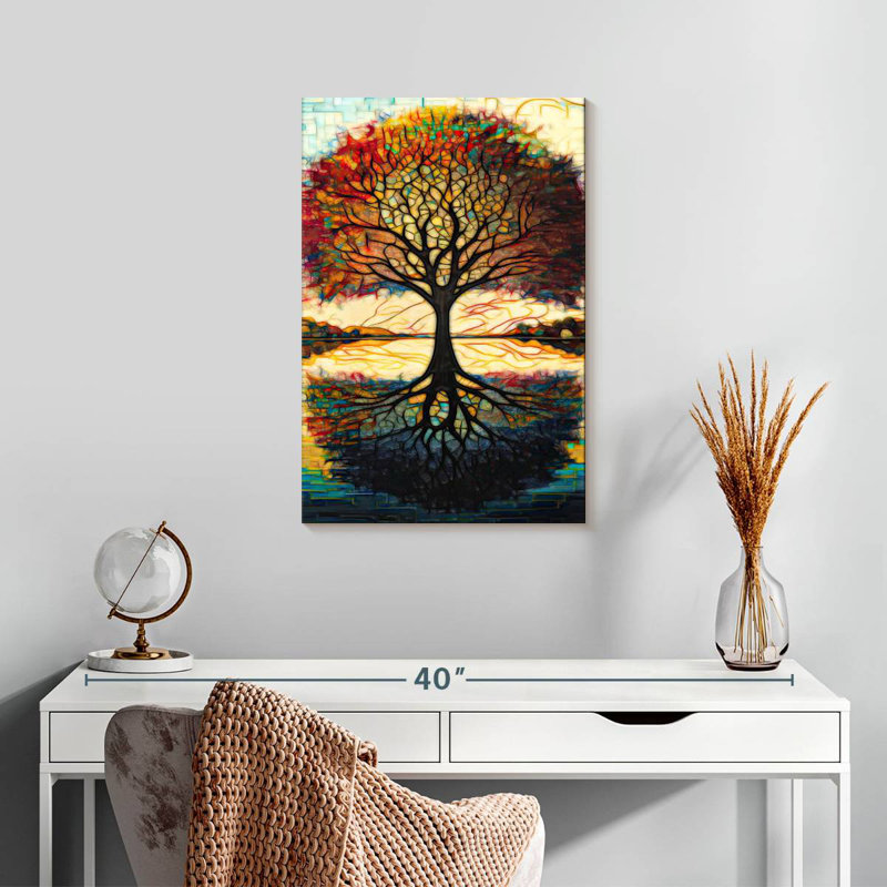 Arbre terrestre Harnek avec branches au paradis, H 24 po x l 16 po