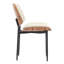 Contemporary Kitchen & Dining Chair with Walnut Bentwood Frame and Padded Faux Leather Seat-2108173975