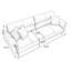 Causeuse-coussin standard en cuir véritable gris
