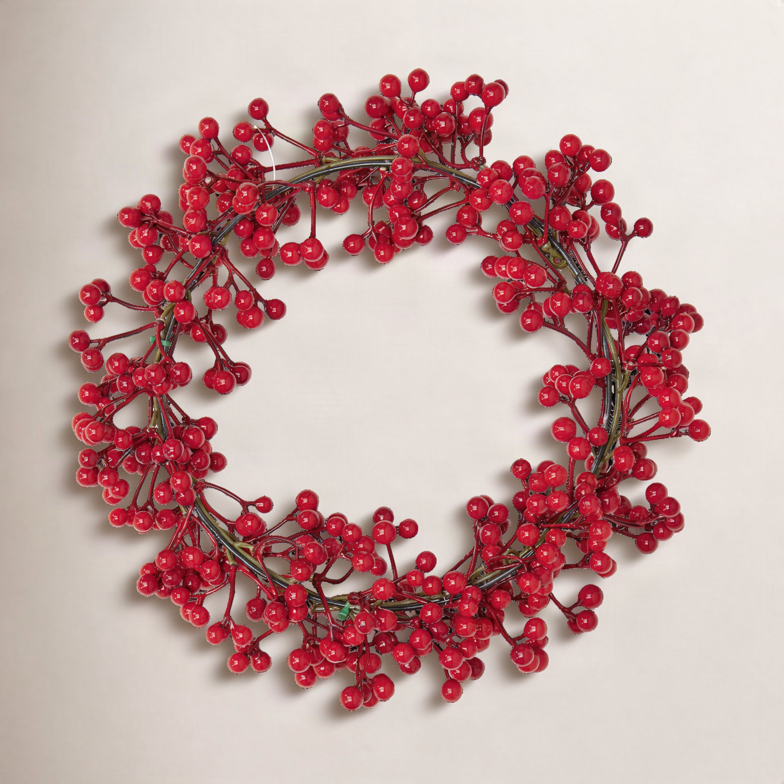 Red Berry Wreath, 12" H x 12" W x 3" D