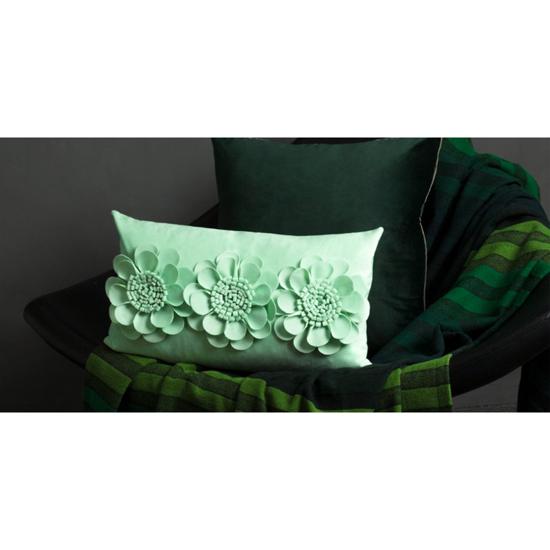  Housse de coussin rectangulaire intérieur / extérieur Sunflower, Vert menthe