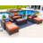 Tuscany Collection In Brown Wicker 14 - Person Patio Conversation Set with Cushions-90611756