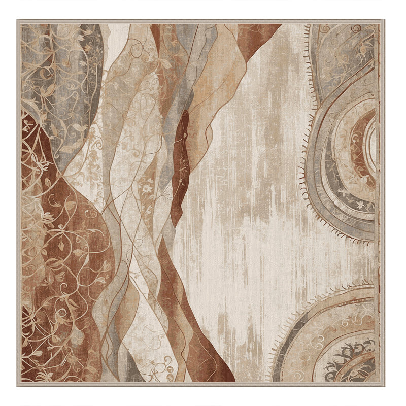 Arid Bloom Rug, Square 6'