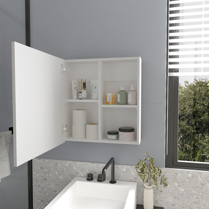 Medicine Cabinet Clayton, Bathroom, White, White