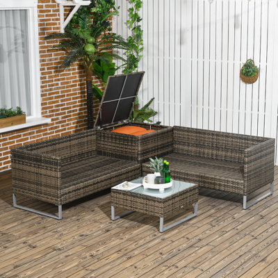 Annelijn 4 - Person Garden Lounge Set with Cushions
