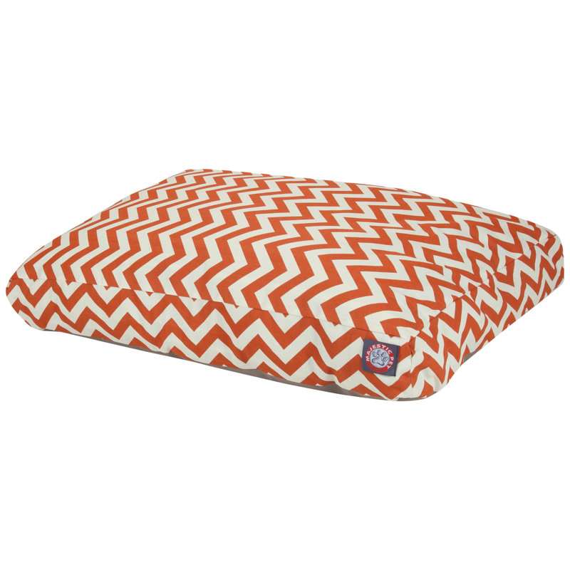 Oreiller Zig Zag, Orange brûlé, Très grand (l 42 po x P 50 po x H 5 po)