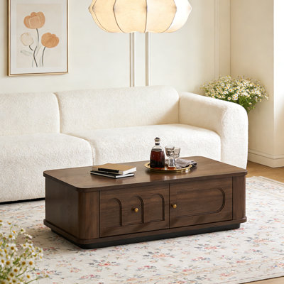 Table basse simple en bois avec rangement