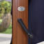 13' x 13' Round Wood Pattern Cantilever Umbrella With Wheeled Base,Navy-54432248
