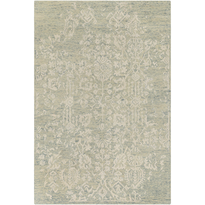 Hand Tufted Wool Floral Indoor Rug, Rectangle 8'10" x 12'