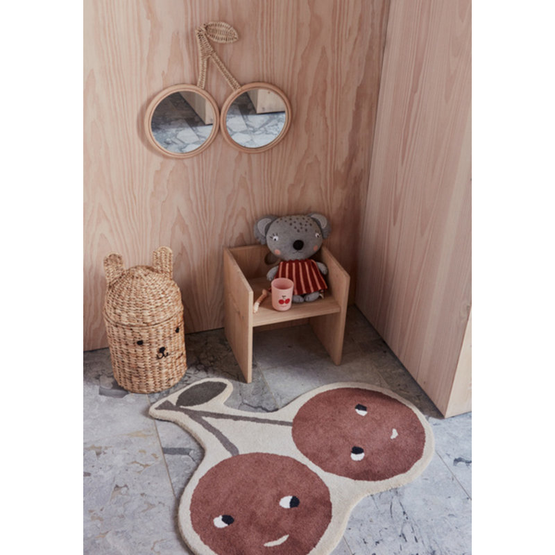 Cherry Novelty Rattan Wall Mirror
