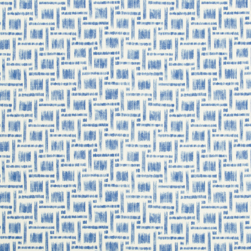 Summer Palace Mira Print Cotton Blend Fabric, Delft