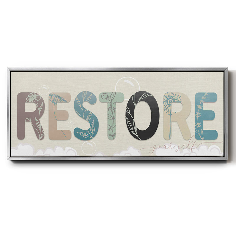 Restore Your Self - Toile encadrée, H 12 po x l 30 po