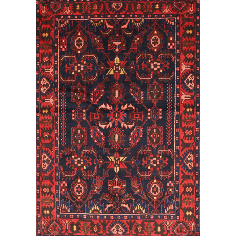 Tapis oriental rouge et bleu, Rectangle 6 pi x 9 pi