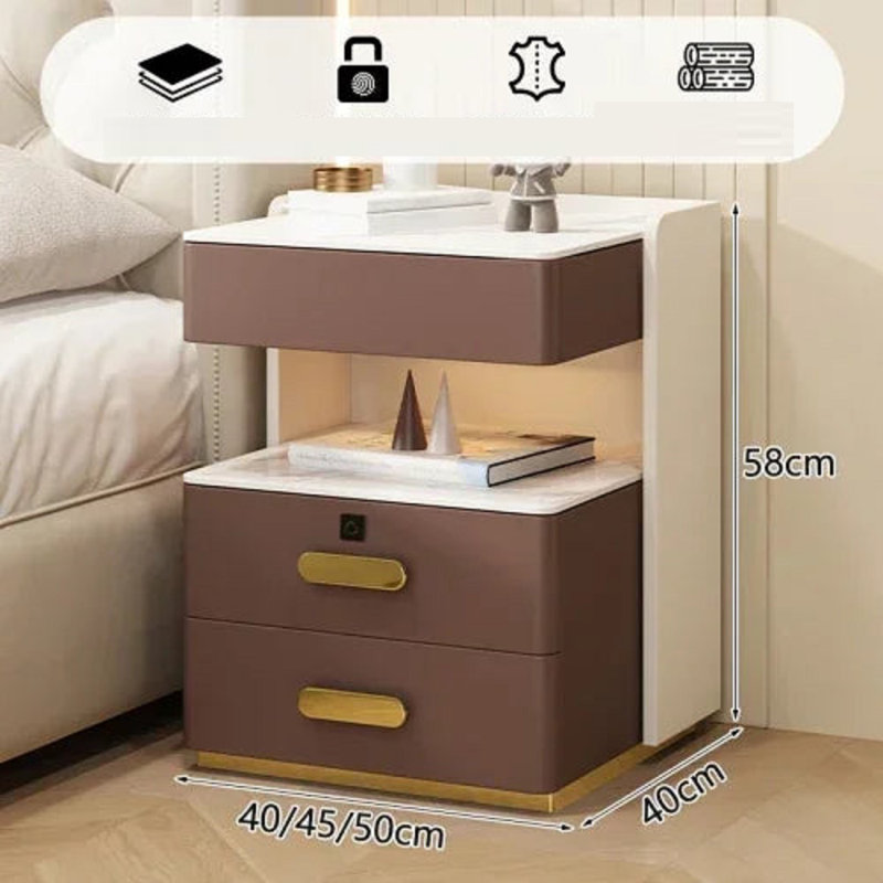 Nordic Luxury Indoor Nightstands Fashion Designer Minimalist Modern, White