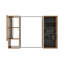 Armoire de salle de bain avec miroir 41,6 po avec combinaison de rangement, armoire murale avec porte à fermeture douce, armoire de rangement avec accessoires - bacs et crochets en plastique givré, contreplaqué