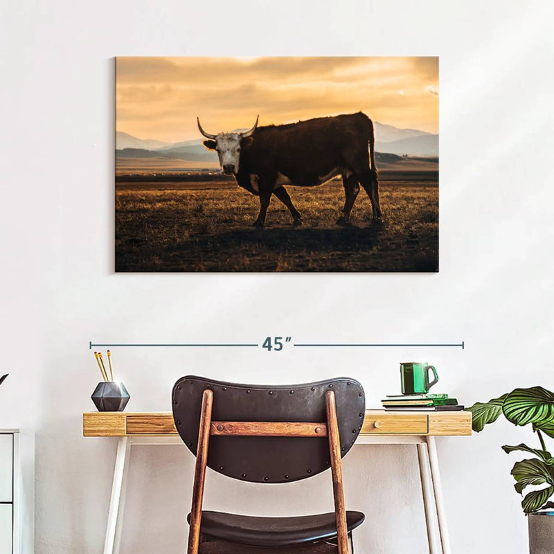 Brampt Looking Bull, 26" H x 39" W
