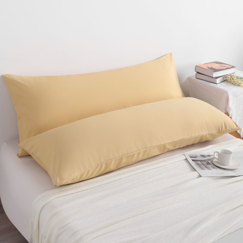 2PC Hypoallergenic Microfiber body pillowcase, Light Taupe