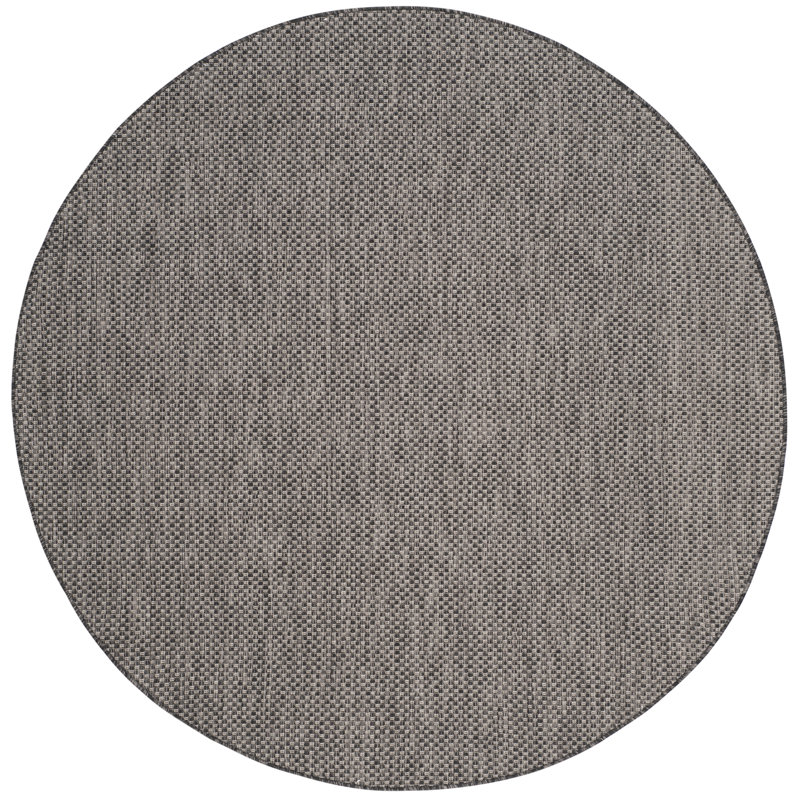 Tapis d'intérieur / extérieur de couleur unie Sezis Performance, Rond 5 pi 3 po