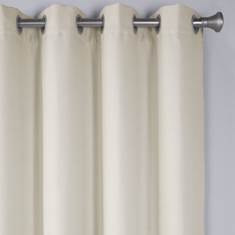 Crellin Blackout Curtain Single Panel, Beige, 52" W x 84" L