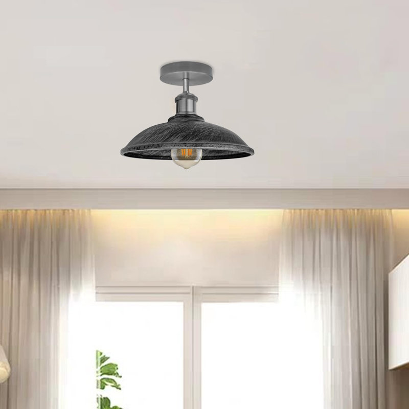 Semi Flush Mount, Brushed Silver