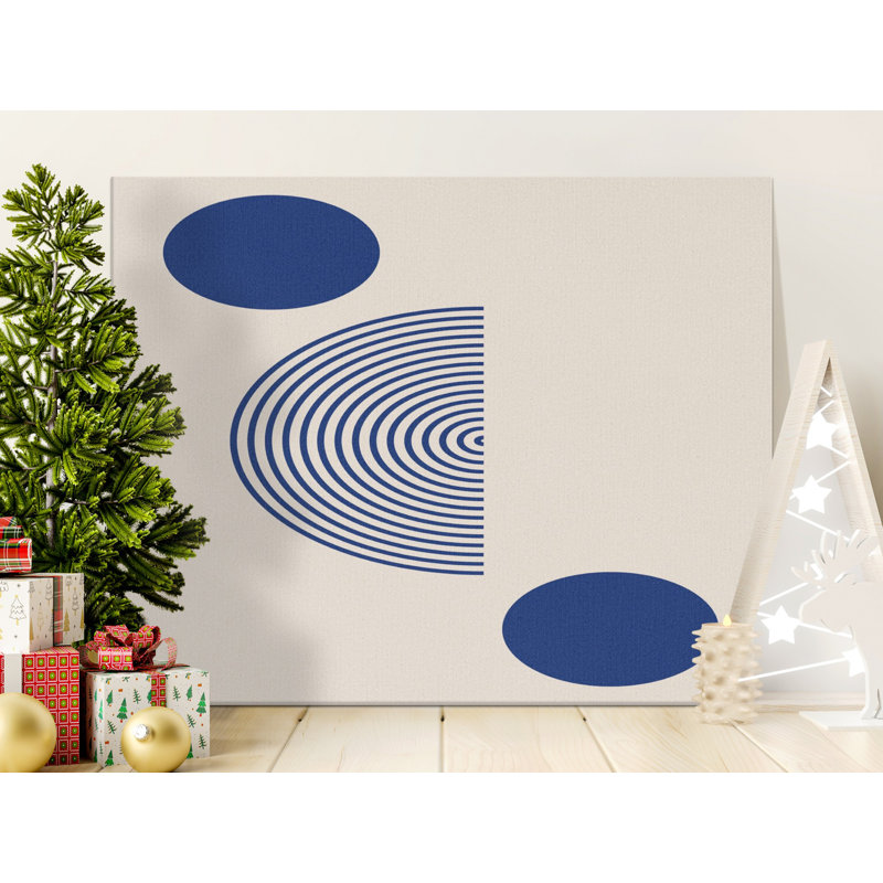 Wrapped Canvas Print Set, 25.4 cm H x 50.8 cm W, Blue/Beige