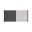 Table basse Indina avec marbre blanc et plateau relevable noir