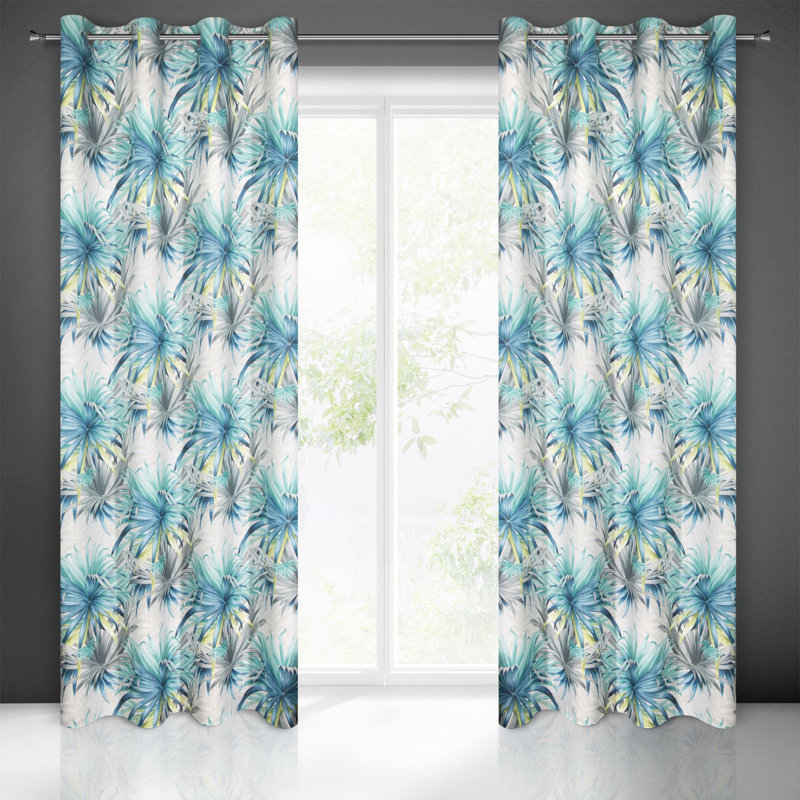 Sandyville Maximum Blackout Curtains Single Panel, Blue