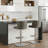 Tuller Swivel Upholstered Faux Leather Adjustable Height Counter Stool with Stainless Steel Frame