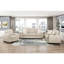 Causeuse contemporaine rembourrée en tissu taupe avec coussins décoratifs et confortables