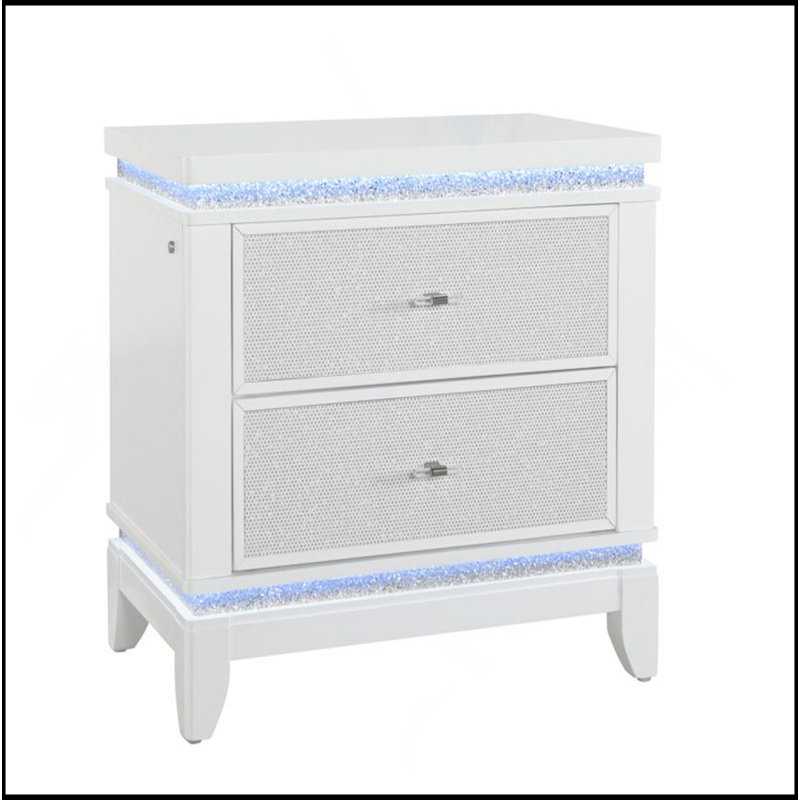 Table de chevet blanche