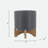 8" PLANTER W/ WOOD STAND, MATTE GRAY-667286983
