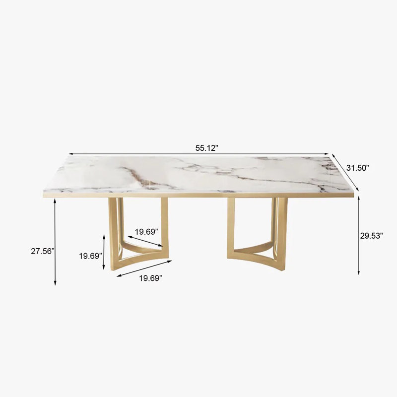 Table de salle à manger Markhi, L 31,5 po x L 55,12 po