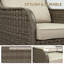 Chaise pivotante d'extérieur avec coussins Boho-1308943411