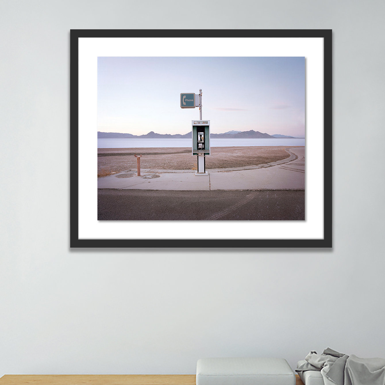 Ryann Ford "Bonneville Pay Phone" Print, Black, 34" H x 40" W x 2.5" D
