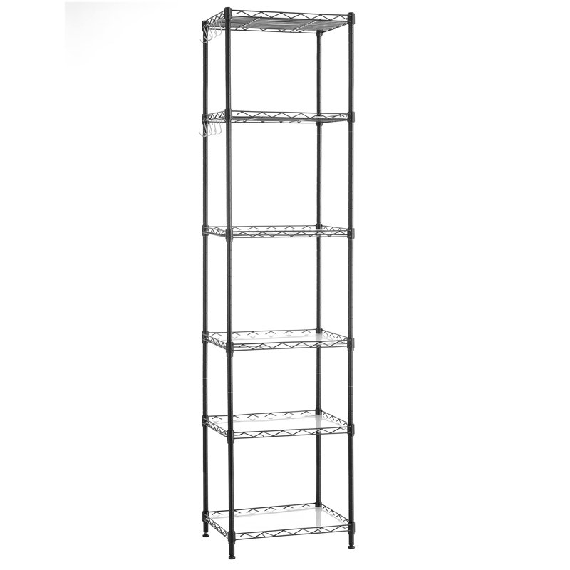 40cm W Metal Shelving Unit, Black