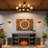 Electric Fireplace Tv Stand With Spacious Storage Console, Embossed Rustic Design, Remote Control, Cord Management, And Adjustable Shelves For Living Room-1105822678