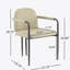 Chaise de salle à manger avec cadre en fer, ensemble de 2 - espresso et kaki-1013743168-1013743171
